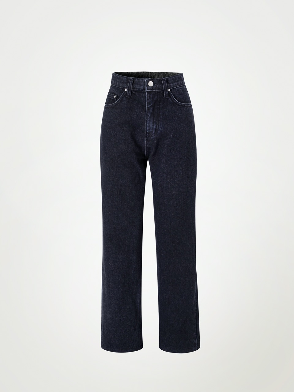 4W Black Washing Straight-fit Jeans